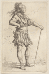 Soldier with Cane, Facing Right