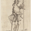 Soldier, Standing, Holding a Cane, Facing Left