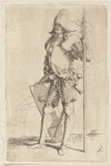 Soldier, Standing, Holding a Cane, Facing Left