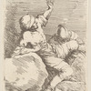 Man, Pointing Upward, and Soldier in Repose