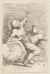 Man, Pointing Upward, and Soldier in Repose