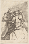 Three Soldiers in Conversation