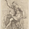Two Soldiers, One with His Hand Raised, Pointing toward the Left