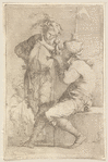 Two Soldiers, One Seated on a Square Stone