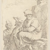 Seated Peasant with Two Other Men