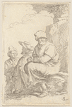 Seated Peasant with Two Other Men