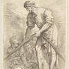 Man with Fishing Net and Two Other Figures