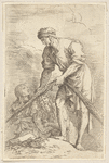 Man with Fishing Net and Two Other Figures