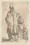 Oriental in Turban, Seen from Behind, with Two Women