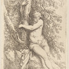 Nude, Seated, Holding Onto a Tree