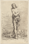 Semi-nude, Walking Toward the Right