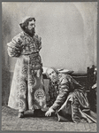 A. Vishnevsky [as Boris Godunov] and V. Meyerhold [as I. Shuisky] in the stage production Tsar Fedor Ioannovich by A. Tolstoy 