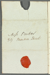 Sarah Mocatta to Jane Porter, autograph letter signed