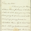 Sarah Mocatta to Jane Porter, autograph letter signed