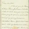 Sarah Mocatta to Jane Porter, autograph letter signed