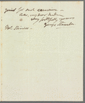 Sir George Thomas Staunton to Mary Skinner, letter (copy)