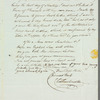 Sir Charles Throckmorton to Jane Porter, autograph letter signed