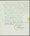 Sir Charles Throckmorton to Jane Porter, autograph letter signed