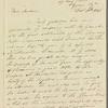 [W.?] Pollard to "Dear Madam," autograph letter signed