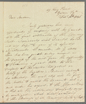 [W.?] Pollard to "Dear Madam," autograph letter signed
