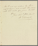[W.?] Pollard to "Dear Madam," autograph letter signed