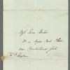 Charles Richard Vaughan to Jane Porter, autograph letter signed
