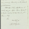 Charles Richard Vaughan to Jane Porter, autograph letter signed