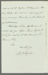 Charles Richard Vaughan to Jane Porter, autograph letter signed