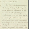 Emilie Vail to Jane Porter, autograph letter signed
