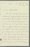 Emilie Vail to Jane Porter, autograph letter signed