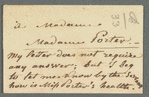 Pauline Balabin to Jane Porter, autograph letter signed