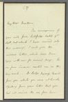 John Brodribb Bergne to Jane Porter, autograph letter signed