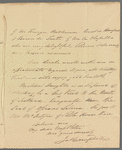 Sir James Campbell to Jane Porter, autograph letter signed