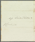 H. L. Meijer to Jane Porter, autograph letter signed