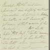 Lady Theresa Lewis to Jane Porter, autograph letter third person