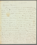 Mary Skinner to Jane Porter, autograph letter signed