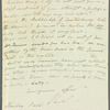 Mary Skinner to Jane Porter, autograph letter signed