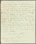 Mary Skinner to Jane Porter, autograph letter signed