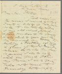 Charles Kelsall to Jane Porter, autograph letter signed