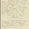 Charles Kelsall to Jane Porter, autograph letter signed