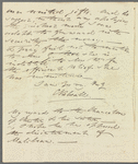 Charles Kelsall to Jane Porter, autograph letter signed