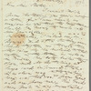 Charles Kelsall to Jane Porter, autograph letter signed