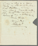 Charles Kelsall to Jane Porter, autograph letter signed