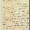 Martin Archer Shee to Jane Porter, autograph letter signed