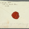 Count Valerian Krasinski to Jane Porter, envelope (empty)