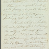 Charles William Doyle to Jane Porter, autograph letter signed