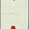 Carlos Soublette to Jane Porter, letter cover (empty)