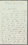 Wadham Harbin to Jane Porter, autograph letter signed