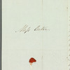 Wadham Harbin to Jane Porter, autograph letter signed