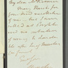 George FitzClarence, Lord Munster to William Alexander Mackinnon, autograph letter signed